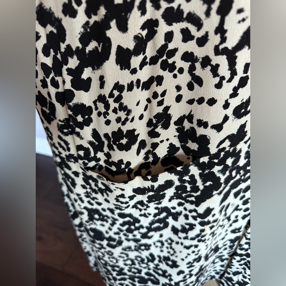 J. Crew Jules Shift Dress Mini Long-Sleeve Snowcat Leopard 12 MCM Mod Retro 60's - Picture 8 of 14